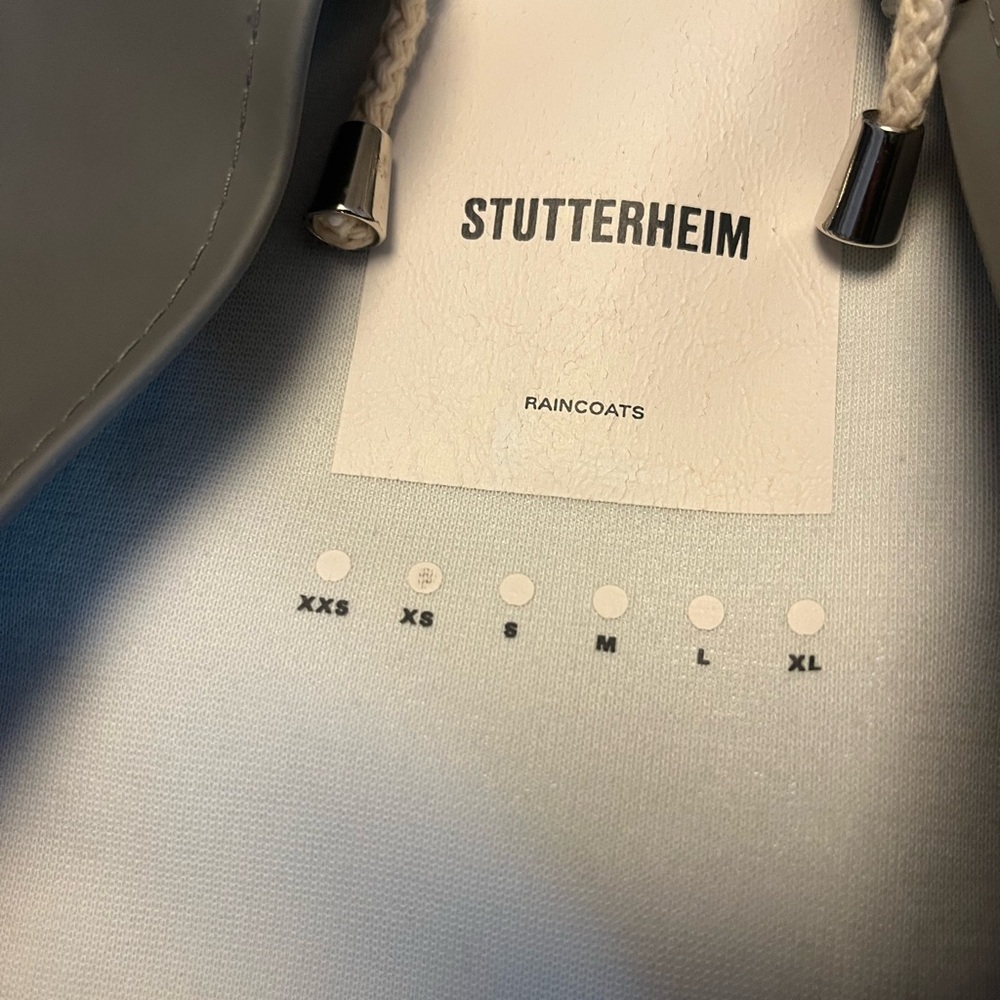 Stutterheim Light Gray Raincoat XS
